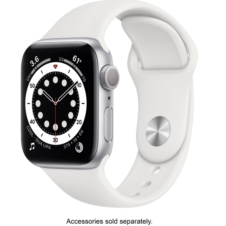 인기 급상승인 MG283LLA Apple Watch Series 6 (GPS) 40mm Silver Aluminum Case with White Sport Band Silver 좋