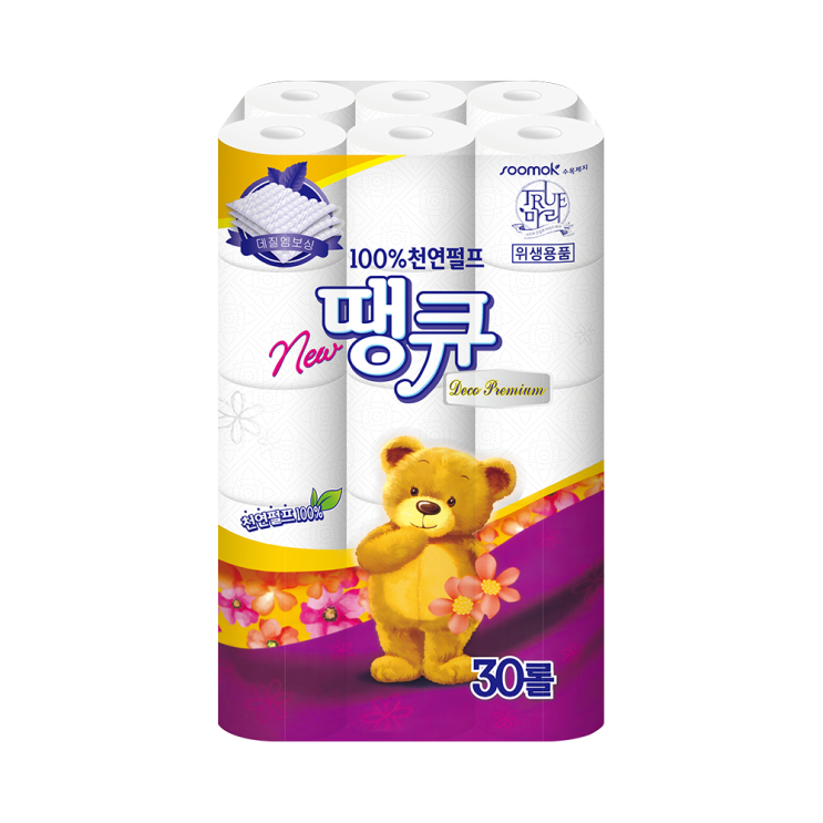 의외로 인기있는 땡큐 데코3겹 천연펄프 롤화장지 30m, 30롤, 1팩 추천합니다 의외로 인기있는 땡큐 데코3겹 천연펄프 롤화장지 30m, 30롤, 1팩 추천합니다