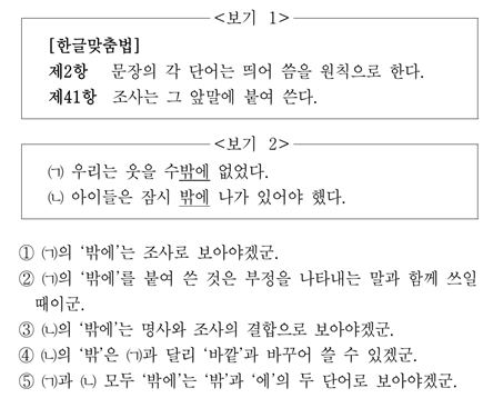  조사는 그 앞말에 붙여 쓴다