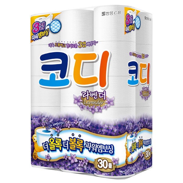 리뷰가 좋은 코디 라벤더 파워엠보싱 30m 30롤 x 3팩 (90롤), 30개 ··· 리뷰가 좋은 코디 라벤더 파워엠보싱 30m 30롤 x 3팩 (90롤), 30개 ···