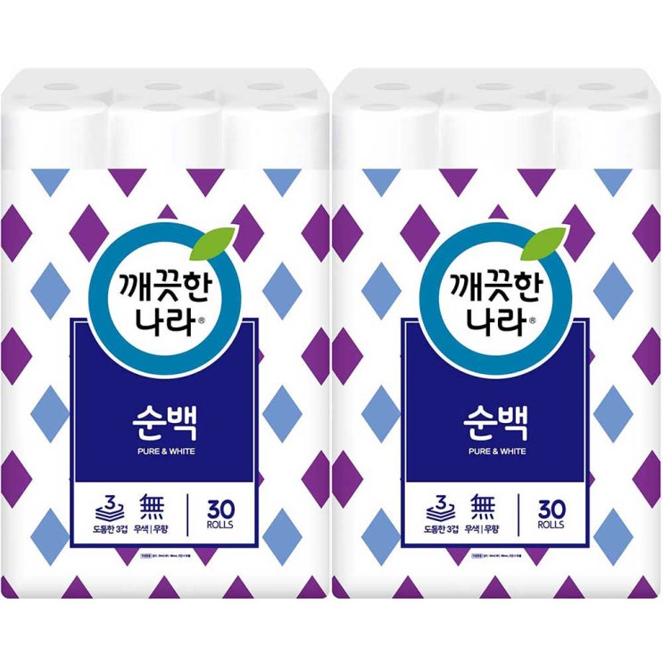 인기 급상승인 깨끗한나라 3겹데코 순백 화장지 30mx30롤x1개 두루마리, 2개 ··· 인기 급상승인 깨끗한나라 3겹데코 순백 화장지 30mx30롤x1개 두루마리, 2개 ···