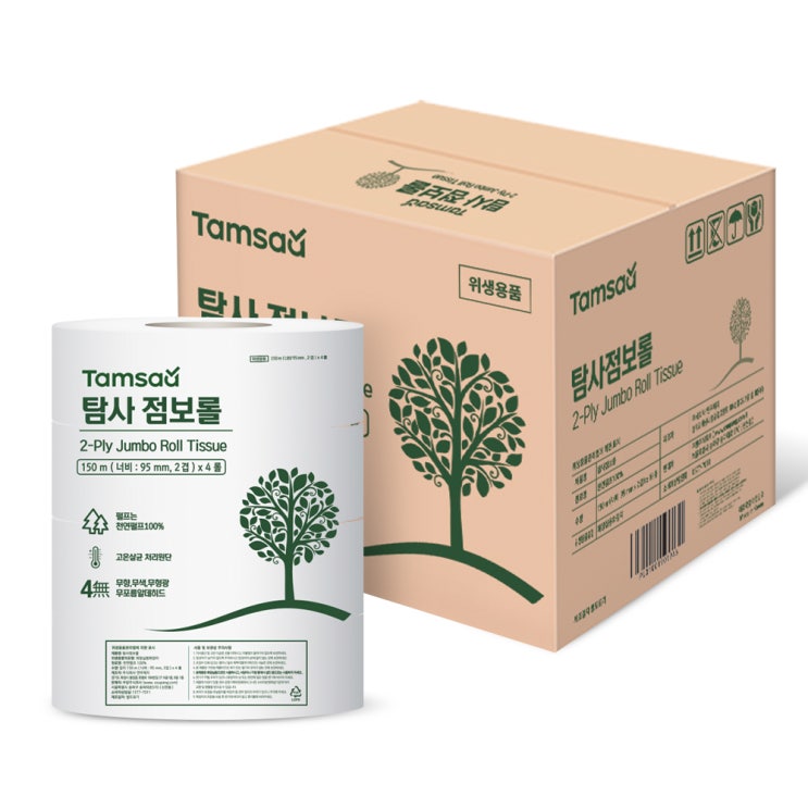 많이 팔린 탐사 천연펄프 2겹 점보롤 150m, 16롤, 1개 좋아요 많이 팔린 탐사 천연펄프 2겹 점보롤 150m, 16롤, 1개 좋아요