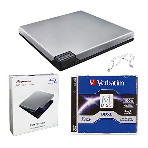 많이 찾는 Hitachi-LG Pioneer BDR-XD07S 100GB M-DISC BDXL 및 USB 케이블이 포함 된 휴대용 외장 6 방향 Blu-ray 버너 번들-CD DV 많이 찾는 Hitachi-LG Pioneer BDR-XD07S 100GB M-DISC BDXL 및 USB 케이블이 포함 된 휴대용 외장 6 방향 Blu-ray 버너 번들-CD DV