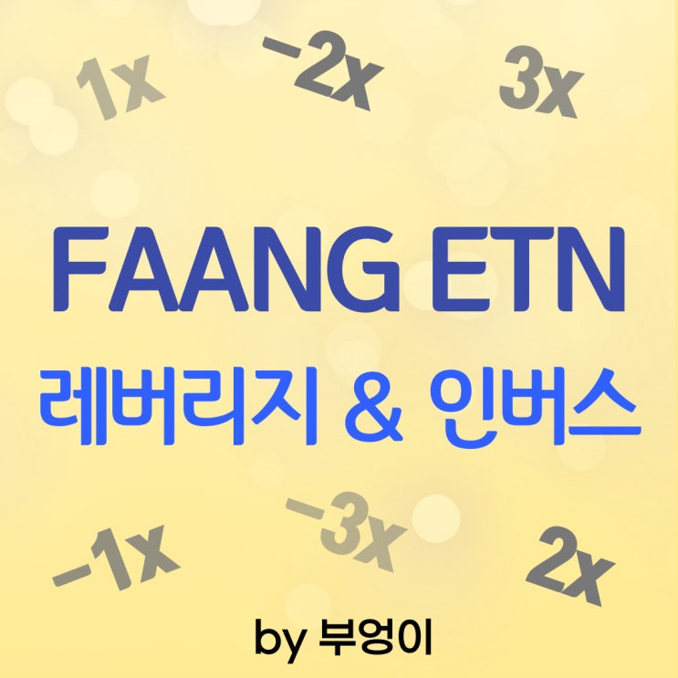 미국 FAANG ETN / ETF 레버리지 및 인버스 - FNGS, FNGO, FNGU, GNAF, FNGZ, FNGD