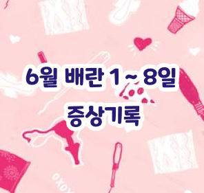 6월) 배란 1일~8일 증상기록 / feat, 만성질염 재발 후후..