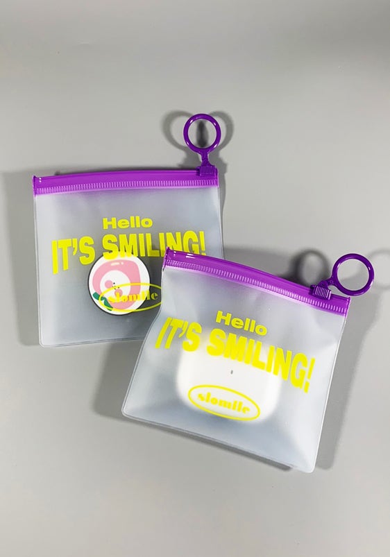 아담한 사이즈의 PVC 반투명 슬라이드 지퍼백 인쇄 주문제작 입니다.