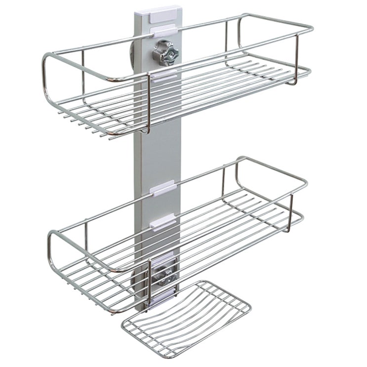선호도 높은 스파이더락 와이어흡착선반3단 욕실용품, 실버, 1개 추천합니다