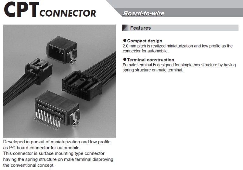 [JST] CPT CONNECTOR Board to wire 커넥터 시리즈 : 네이버 블로그