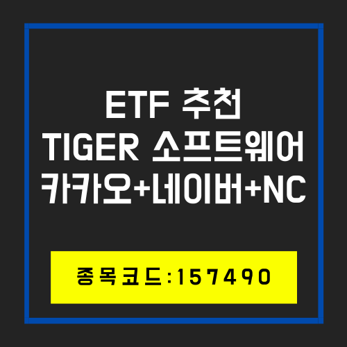  ETF 추천_157490 TIGER 소프트웨어(카카오, 네이버, 엔씨소프트에 집중투자)