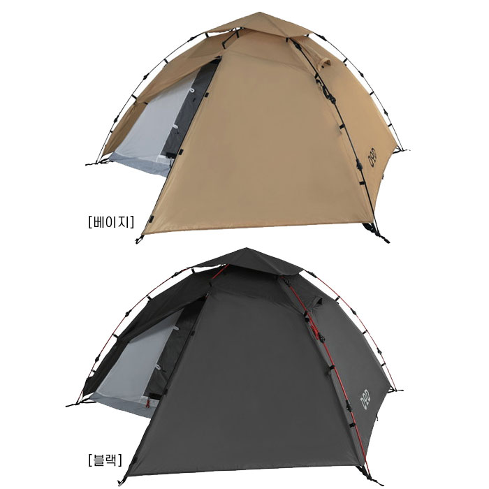 인기 많은 DOD 도플갱어 라이더 원터치 텐트 T2-275 2컬러 / DOD Rider One Touch Tent T2-275, 베이지 ···