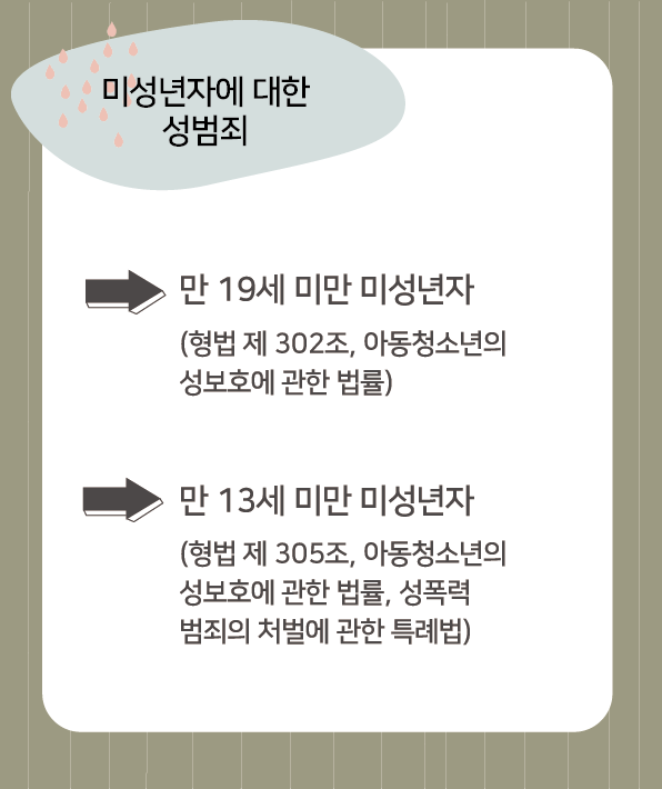  미성년자에 대한 성범죄, 어떻게 다를까요?