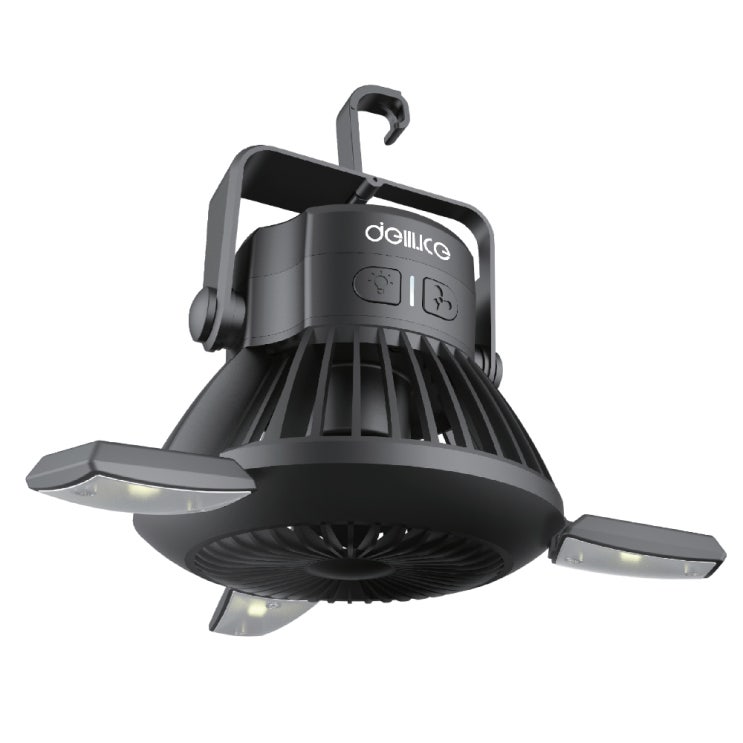 인기있는 델루체 캠핑용 LED 선풍기, 블랙, DLF-CP60NK ··· 인기있는 델루체 캠핑용 LED 선풍기, 블랙, DLF-CP60NK ···