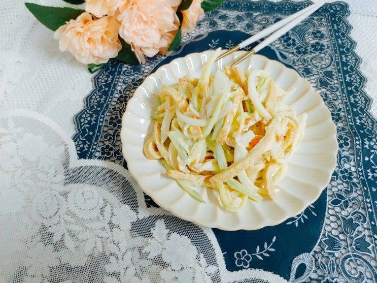  은근 맛있는 냉장고 파먹기 요리 어묵 샐러드 만들기
