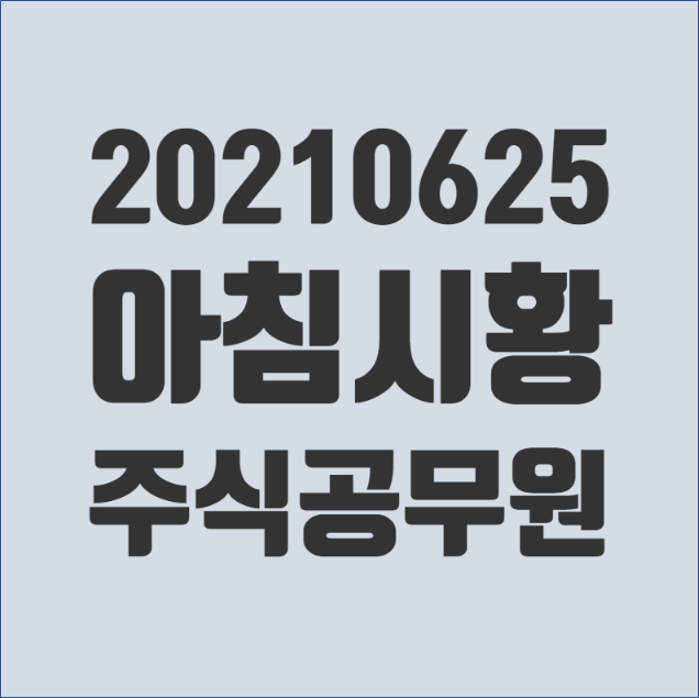  20210625 (금) 주식시황 : 우리나라 두더지장세, IT는 장기적 관점에서 개인투자자의 행동은?
