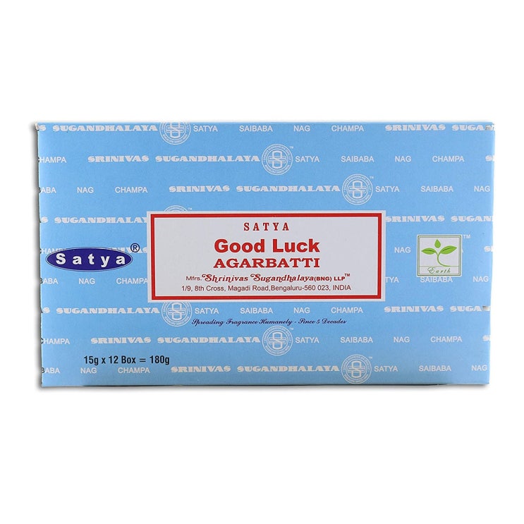 선택고민 해결 Satya 사티야 나그참파 인센스 스틱 15g 12팩 굿 럭 아가베티 Satya Nag Champa Incense Stick Packs 추천해요