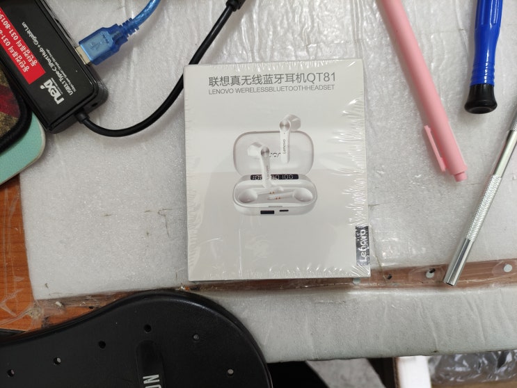  레노버 블루투스 이어폰 QT81