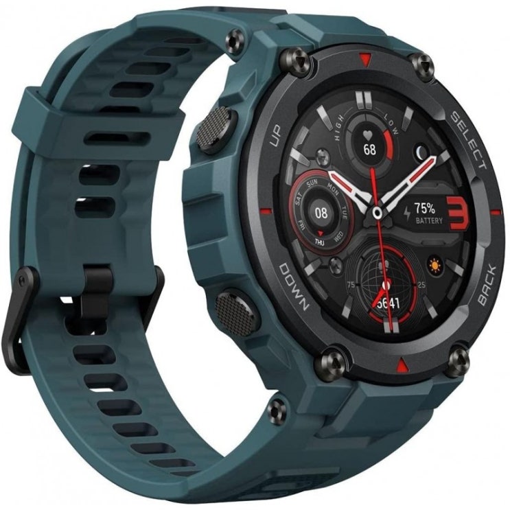 인지도 있는 GPS가 내장된 Amazfit T-Rex Pro Smartwatch 피트니스 워치 밀리터리 표준 인증 18일 배터리 수명 SpO2 심박수 모니터 10, 단일옵션, 단일