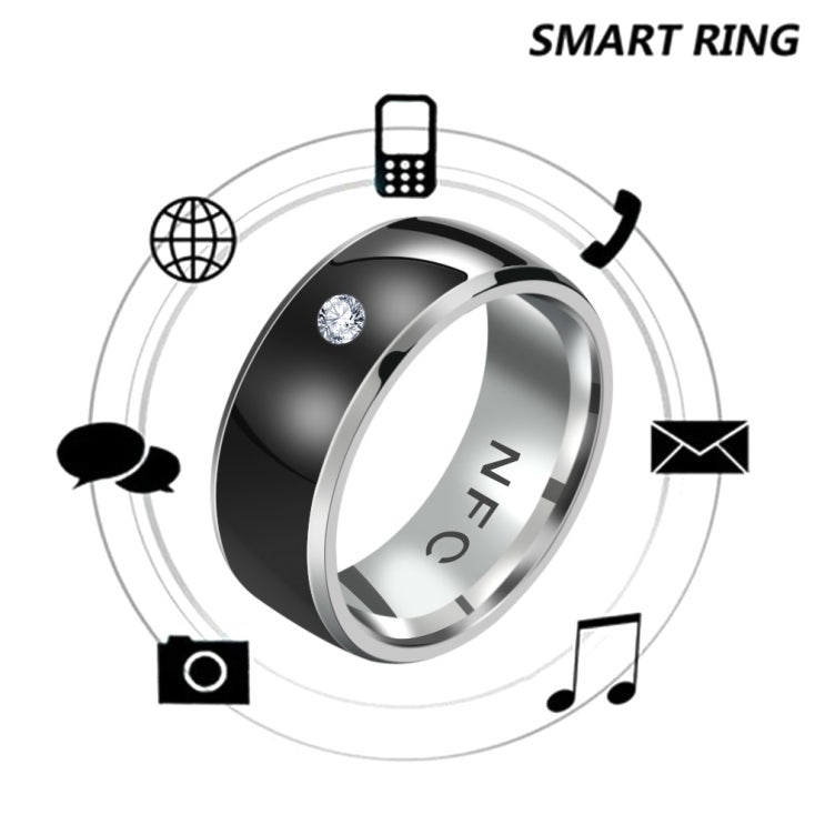 리뷰가 좋은 NFC 다기능 지능형 스마트 손가락 반지 착용 모든 안드로이드 전화에 연결 패션 장비 디지털 반지|스마트 액세사리|, 1개, 단일, 1pc chip tag 25mm 좋