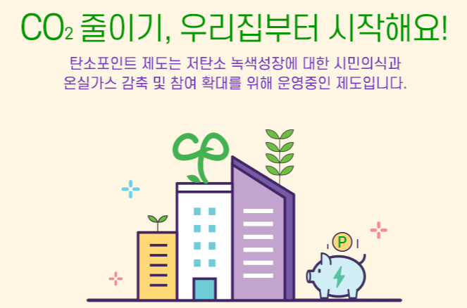  환경도 지키고 포인트도 받자 탄소포인트제