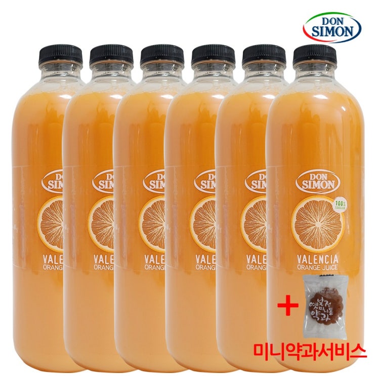 잘나가는 코스트코 돈시몬 발렌시아 오렌지쥬스 100% 1L+미니약과1개서비스, 6개, 1L ··· 잘나가는 코스트코 돈시몬 발렌시아 오렌지쥬스 100% 1L+미니약과1개서비스, 6개, 1L ···