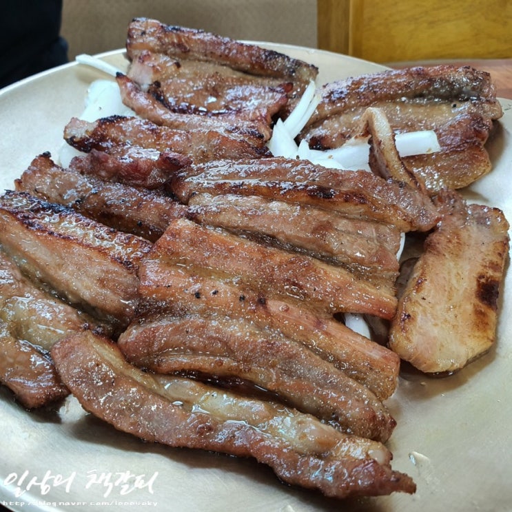  고복저수지 생방송 투데이 방영 맛집 <용암골> 냉면, 구워나오는 돼지갈비 내돈내산 후기