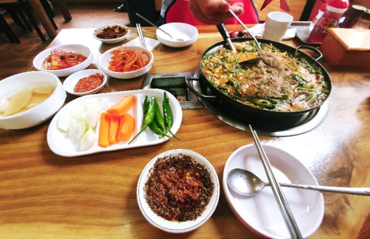  수원 삼정보신탕 전골로 몸보신하고 왔어요