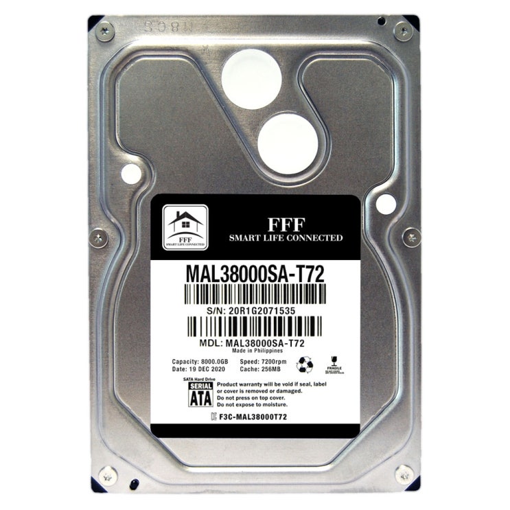 인기 많은 3.5인치 하드디스크 8TB 에프쓰리 HDD SATA3 7200RPM 256MB 8테라, MAL38000SA-T72 추천해요