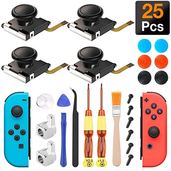 많이 팔린 조이 콘 조이스틱 교체 (4 팩) Nintendo Switch 용 스위치 아날로그 스틱 부품 Joy Con 컨트롤러 수리 키트에는 엄지 3D 스틱 4 개 금속 버클 2 많이 팔린 조이 콘 조이스틱 교체 (4 팩) Nintendo Switch 용 스위치 아날로그 스틱 부품 Joy Con 컨트롤러 수리 키트에는 엄지 3D 스틱 4 개 금속 버클 2