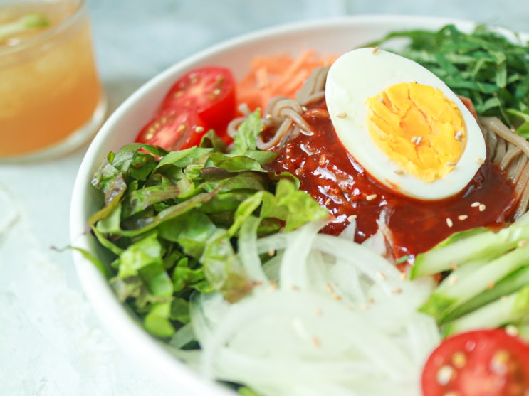  비빔메밀국수 쟁반막국수 만들기, 백종원 만능 비빔장 물막국수 양념장 만드는법