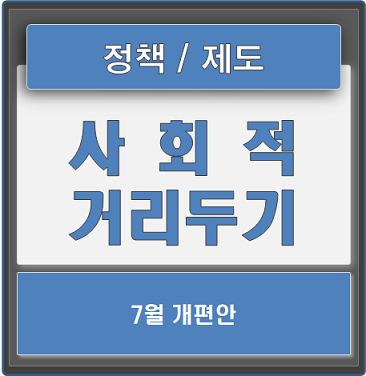  7월 사회적 거리두기 개편안 확인하세요.
