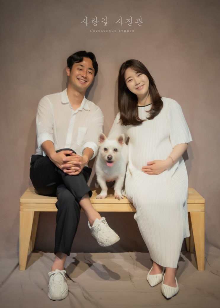  광안리 반려견(애견) 동반 만삭 촬영 그리고 네가족 기념 사진
