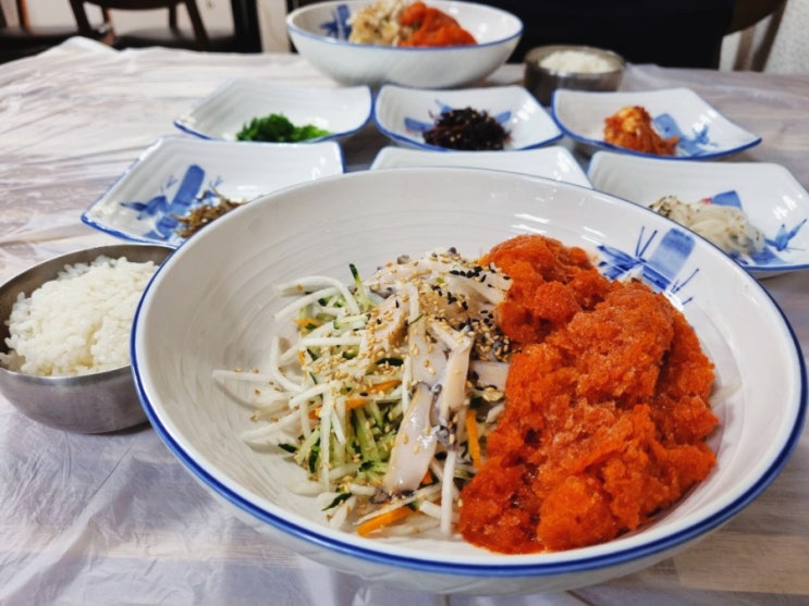  통영 해저터널 근처 용궁식당, 한치물회 너무 시원해!