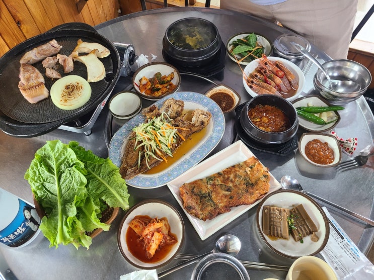  [4박5일 제주여행]1일차_제주 산방산 춘미향식당 가성비최고 정식 맛집 _답다니수국밭일정