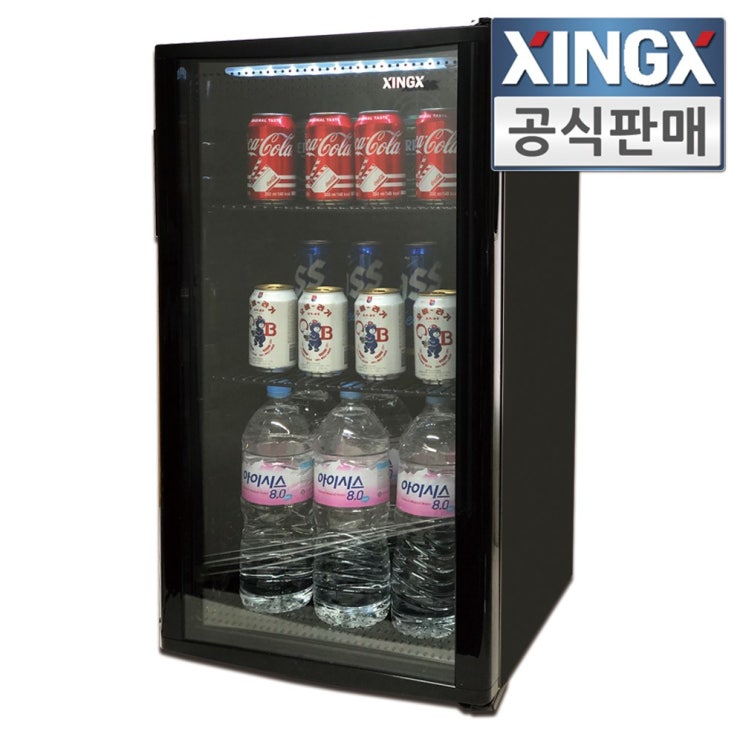 가성비갑 씽씽코리아 냉장쇼케이스 SD-92 블랙 LED 음료수냉장고, LSC-92 블랙 LED ···