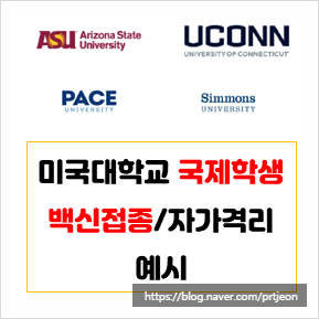 2021 미국대학 국제학생 백신접종 예시(자가격리 내용 및 대면수업/온라인수업 방법 포함) 2021 미국대학 국제학생 백신접종 예시(자가격리 내용 및 대면수업/온라인수업 방법 포함)