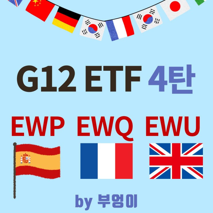 미국에 상장된 선진국 G12 ETF 4탄 - EWP, EWQ, EWU & SPY 미국에 상장된 선진국 G12 ETF 4탄 - EWP, EWQ, EWU & SPY
