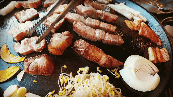  [광주첨단] 월계동 맛집 굽는나먹는너::마이야르숙성 초벌통삼겹살 먹방 후기!
