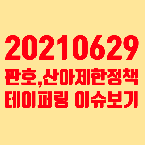  20210629 (화) 주식시황 : 中 판호 열리다, 中 영유아 산업 매년 16% 고성장, 모기지증권 테이퍼링 논의 중