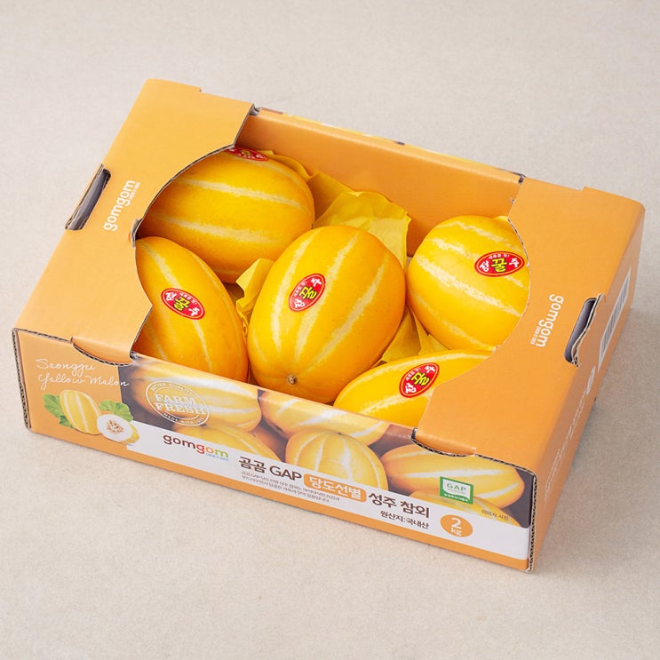 가성비갑 곰곰 GAP인증 당도선별 성주참외, 2kg, 1박스 ··· 가성비갑 곰곰 GAP인증 당도선별 성주참외, 2kg, 1박스 ···