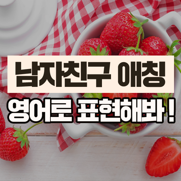 남자친구 & 여자친구 애칭 정했어? 영어 애칭 추천해줄게!