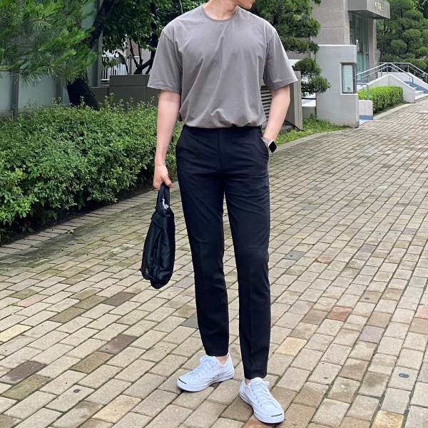 남자 가성비 여름 슬랙스 추천 지오다노 테이퍼드핏 쿨맥스 110515 30사이즈
