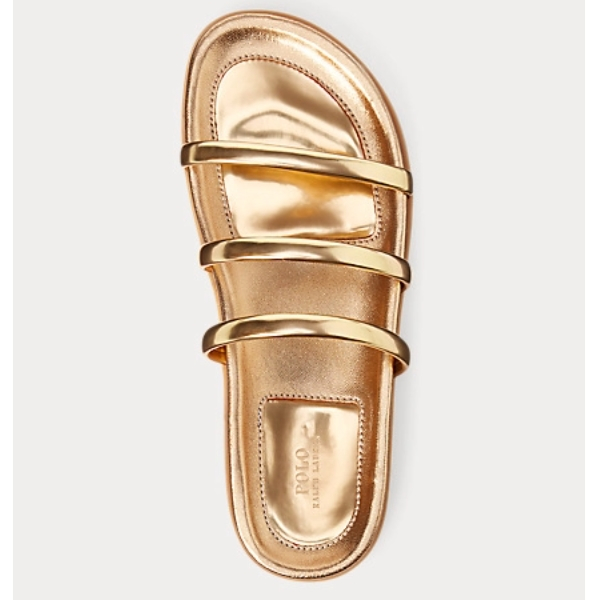 많이 팔린 Polo Ralph Lauren Slide Sandal 511164 Gold 추천합니다