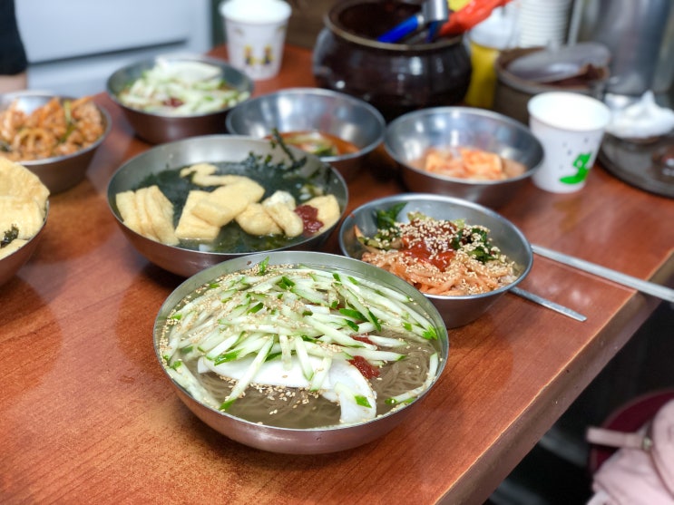  서울중구_남대문시장 가성비 갑  손칼국수/보리비빔밥/냉면 한번에 먹기 (주의!! 대식가들만 방문할 것!)
