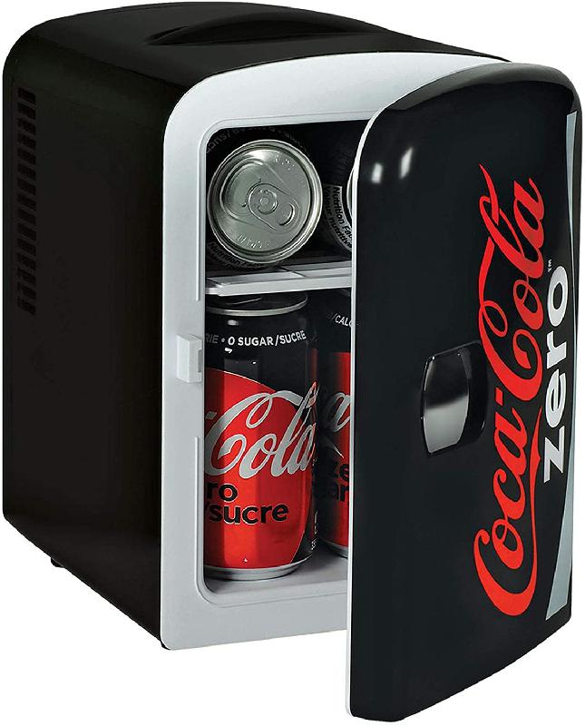 후기가 좋은 Koolatron 코카콜라 제로 미니 냉장고 4L 6캔 음료수 예쁜냉장고, Coke Zero 단품 좋아요