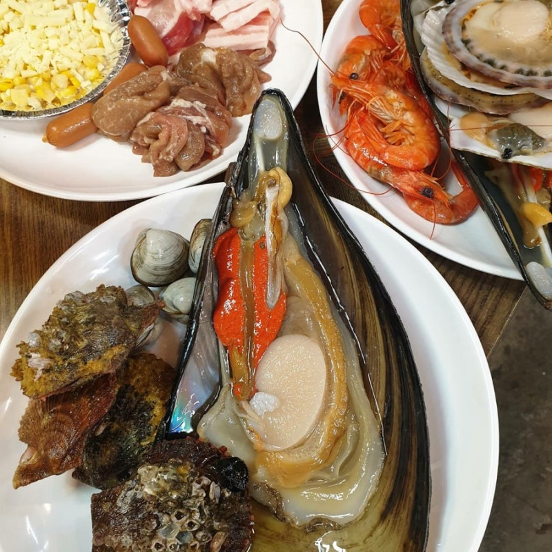 대천여행3 대천해수욕장 저렴한 조개무한리필 맛집 바운스 조개구이에서 조개구이 먹었어요....