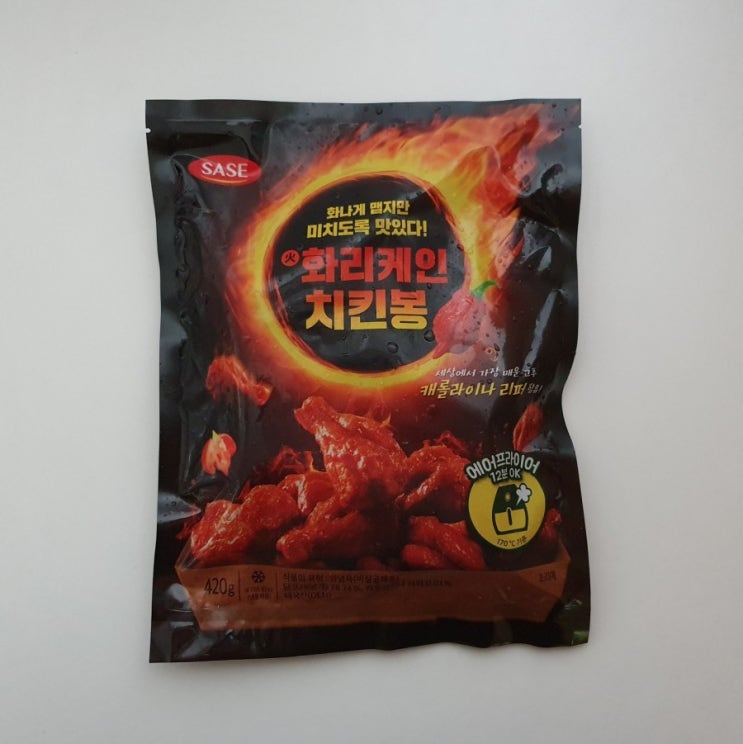  에어프라이어냉동식품 매운치킨 사세 화리케인치킨봉