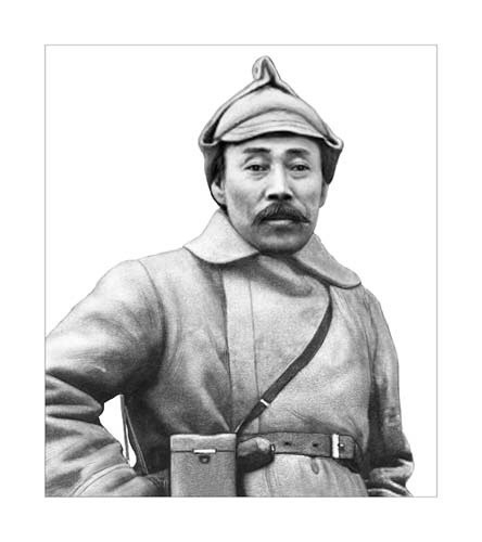  AI 인공지능을 이용한 홍범도 복원 사진