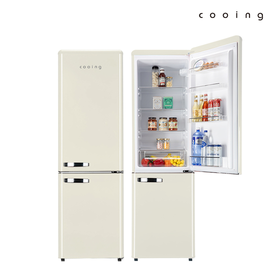 의외로 인기있는 [K쇼핑]쿠잉 레트로 냉장고 REF-C270C 251L 콤비/소형/투도어 추천해요