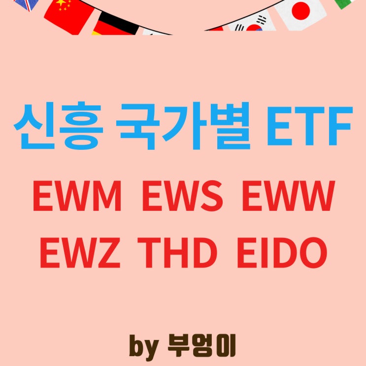 신흥국 ETF - EWM, EWS, EWW, EWZ, THD, EIDO & SPY (이머징 마켓, Emerging Market)