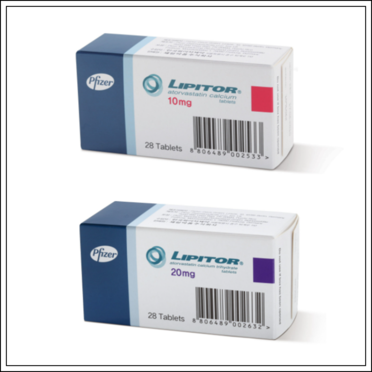  고지혈증약 콜레스테롤약 리피토정 10mg/20mg, 성분/효능효과/먹는법/주의사항 알고 드세요~